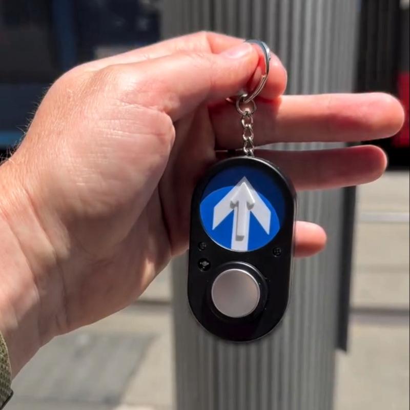 

Австралийский брелок-кнопка светофора на тротуаре, звуковой аксессуар, ручной, нажмите для воспроизведения звука, брелок, забавный памятный подарок