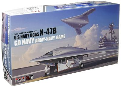 PLATZ 1/72 US Navy Unmanned Bomber X-47B Flight Mode (Stand Included) Plastic Model AC-18