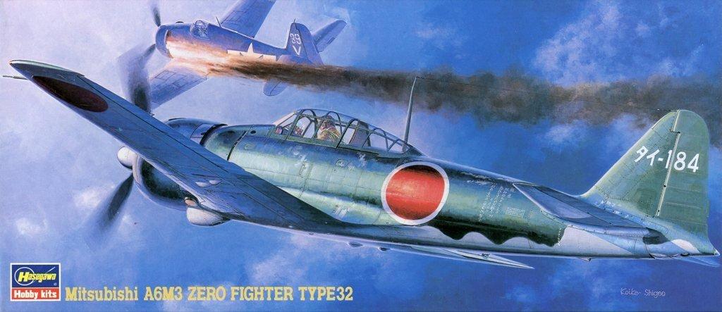 

Hasegawa Mitsubishi A6 M3 Type 32 Zero Fighter Plastic Kit 172 #AP16 #51316