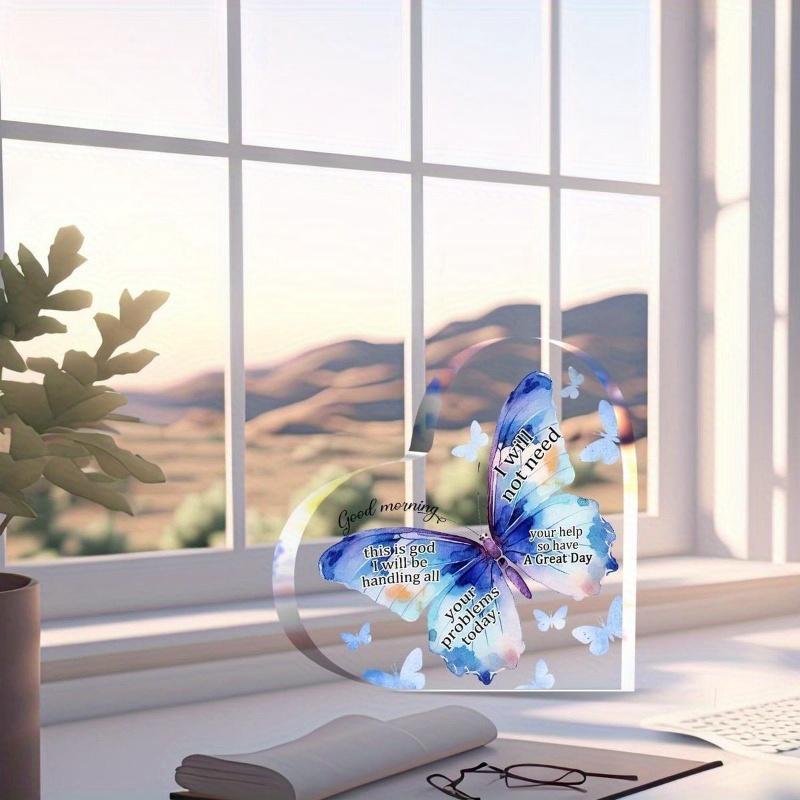 Butterfly Christian Keepsake - Elegant Inspirational Desk Decor for Women