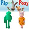 Handmade Plush Frog And Pig Toy Set Bosi And Pipu