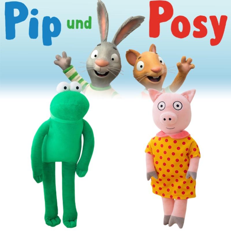 Handmade Plush Frog And Pig Toy Set Bosi And Pipu