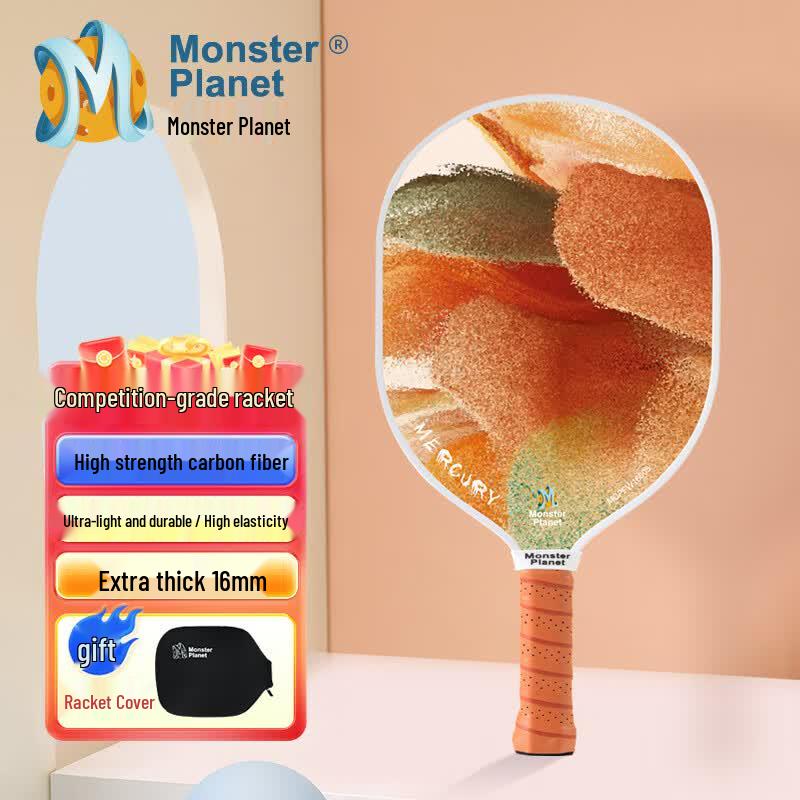 Monsterplanet Mercury Series Carbon Fiber Pickleball Paddle