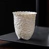 75ml Peony Embossed Ceramic Tea Cup Creative Kung Fu Tea Set Office Study Tea Cup Chinese Tea Ceremony Tea Set Accessories