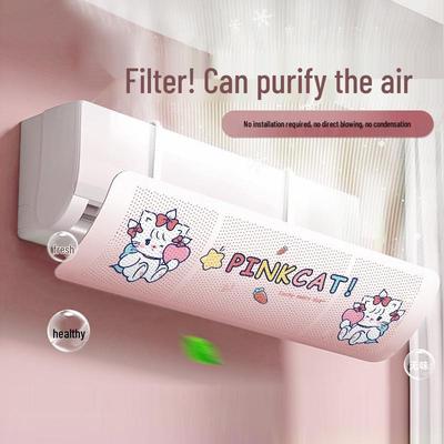 Universal Portable Air Conditioner Wind Deflector with Air Filtering