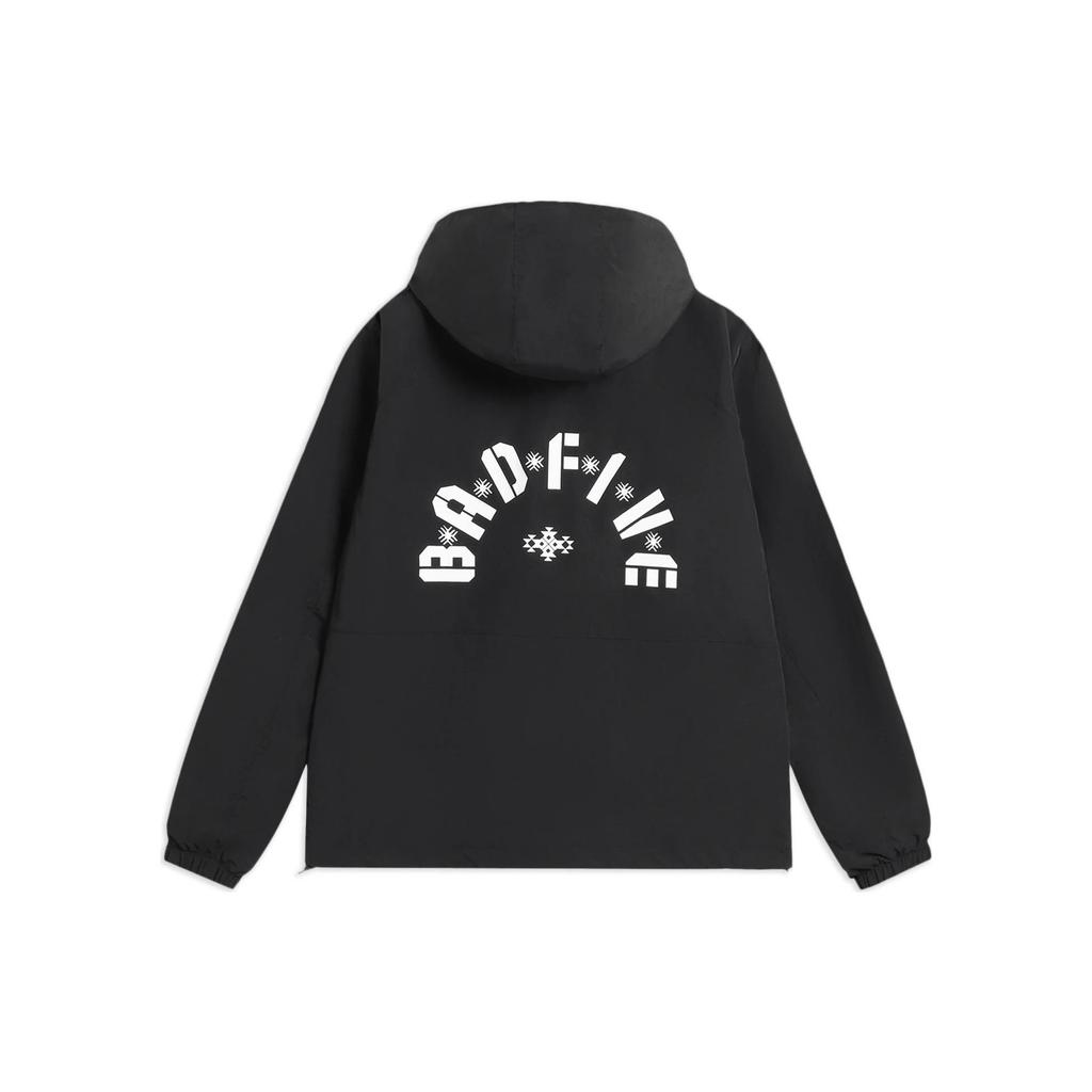 Li Ning Anti-Five Series Pánská sportovní bunda s kapucí s potiskem písmen Černá AFDS065-2