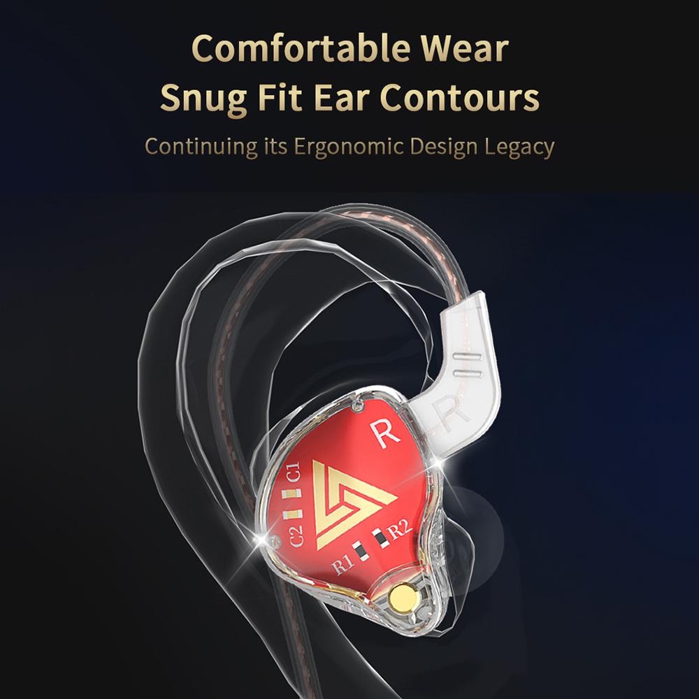 QKZ In-ear Wired Earphones Monitor Headphones HIFI Professional Level Sound High Polymer