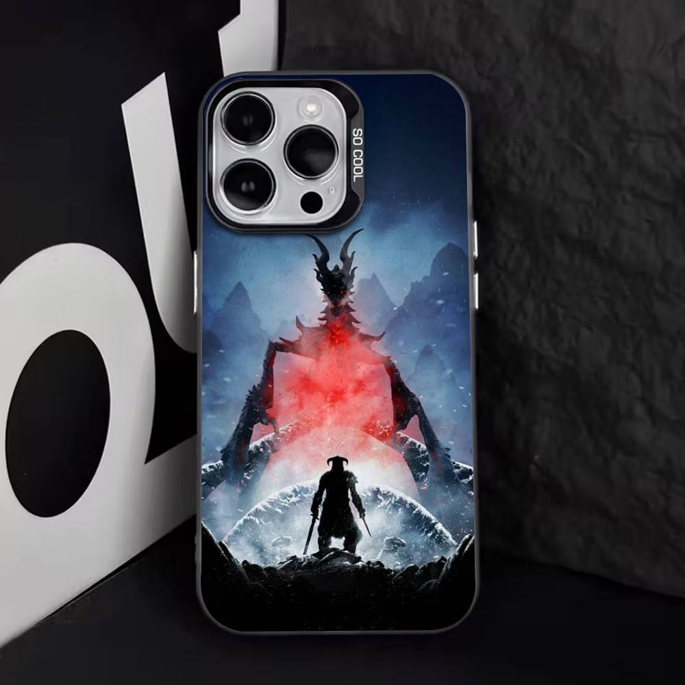 

Dragonborn Phone Case For iPhone 17,16,15,14,13,12,11 Plus,Pro Max,XS,Colored Silver Plated Inside Cover iPhone13PROMAX