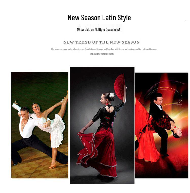 Women's Genuine Leather Latin Dance Shoes - Medium High Heel, Soft Sole for Modern, Ballroom, & Sailor Dance