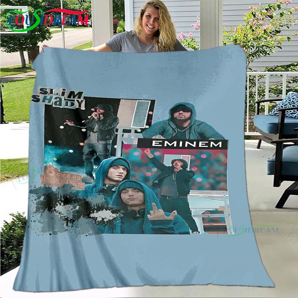 Pop Singer E-Eminem Blanket,Flannel Throw Blanket for Home Bedroom Bed Sofa Picnic Office Hiking Leisure Nap Birthday Gift