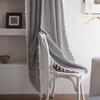 Bu Baba Orange Plaid Tassel Curtains - Semi-Shading, Decorative for Living Room, Bedroom, Kitchen, Balcony