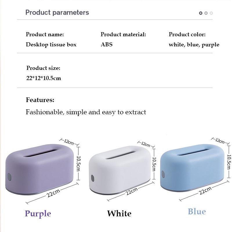 Fashion Tissue Box Napkin Box Dining Table Living Room Bedroom Paper Box Toilet Paper Holder for Bathroom Dormitory