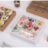 10 Sets of Kraft Paper Nine Grid Picnic Boxes 12 Grid Hotpot Takeaway Packag Box Afternoon Tea Pastry Baking Paper Cupcake Box Thickened No Pack Rope