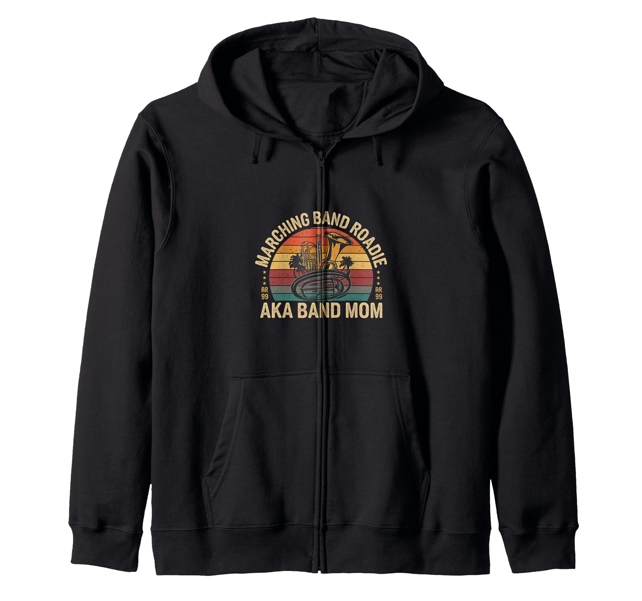 

Marching Band Roadie Aka Band Mom Music Support Zip Hoodie Parent-Child ---- чёрный