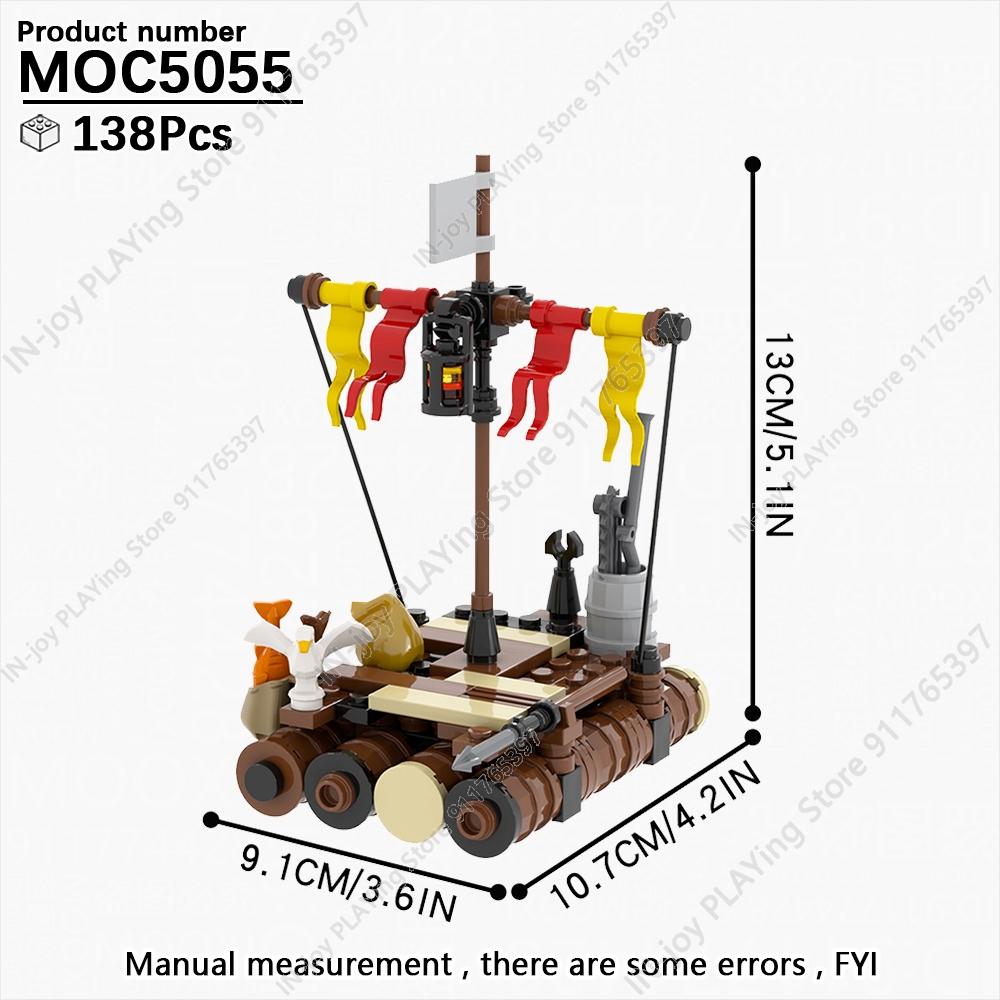 MOOXI Medieval Building Blocks Set Military War Castle Knight Carriage Crossbow Siege Vehicles Model MOC Bricks Toy For Boy Gift