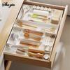 Expandable Drawer Organizer Versatile Adjustable Organizer Cutlery Tray For Kitchen Drawer Spoons Forks Knives Cutlery Holder
