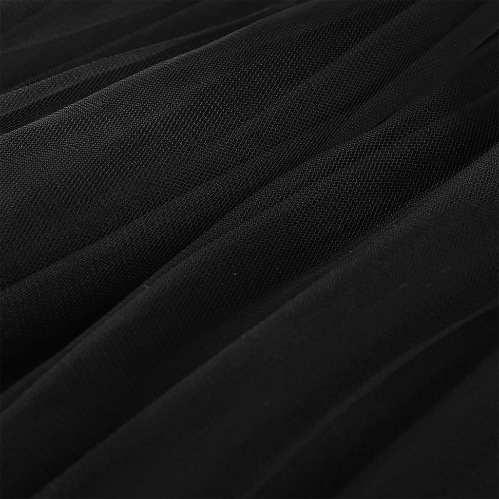 Frauen Sommer Casual Einfarbig O-ansatz Zurück Zipper Mid-hülse Nähte Spitze Mesh Mit A-linie Abendkleid