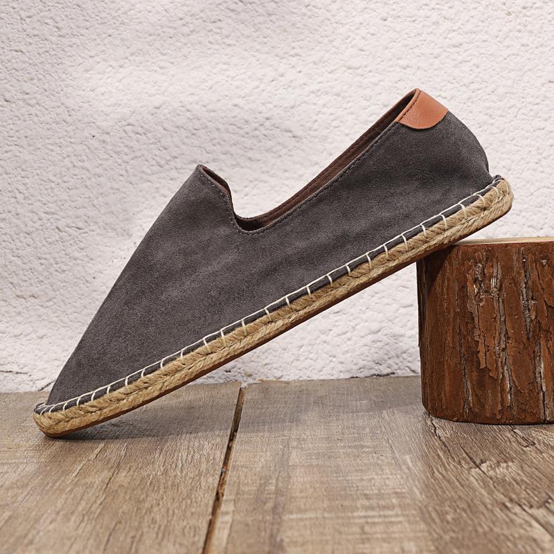 Sommer Neue Herren Freizeitschuhe Modeschuhe Retro Handgemachte Espadrilles Atmungsaktive Verschleißfeste Turnschuhe Große Größe 45 46 47
