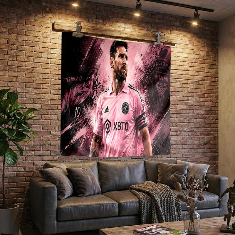 1PC Argentina Football Star Messi Tapestry, Unique Design Tapestry, Wall Decor for Bedroom,Livingroom, Playroom,Heartwarming Fan Holiday Gifts