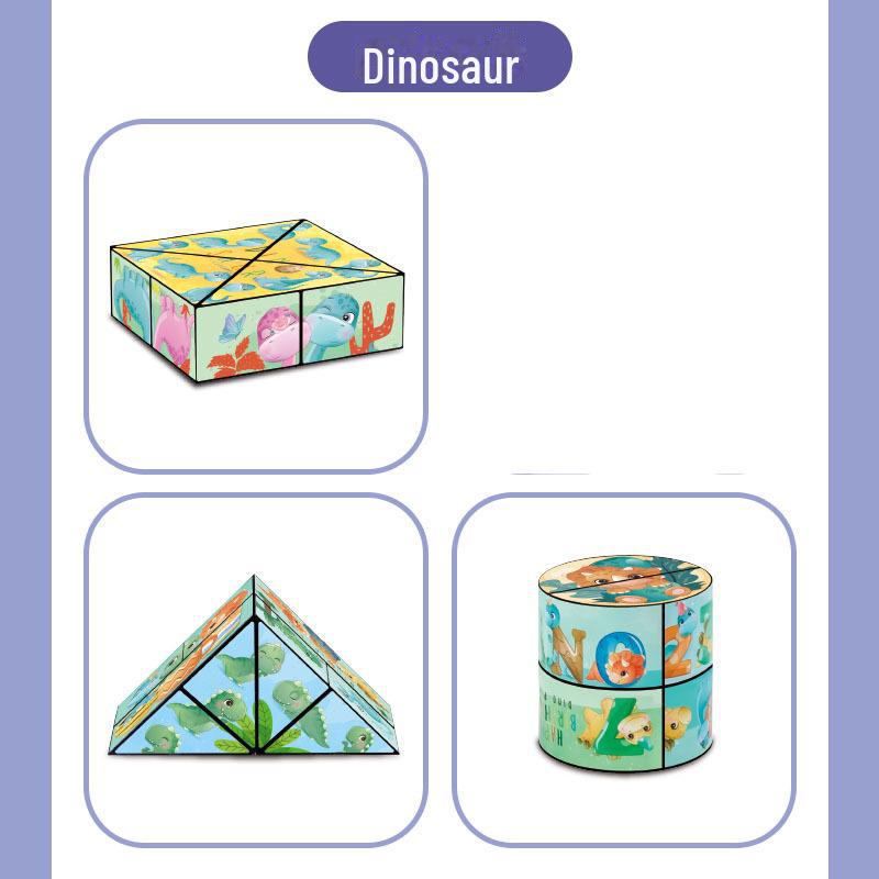 Panda Pattern 3D Magic Cube - Geometric Building Blocks for Creative Play & Learning