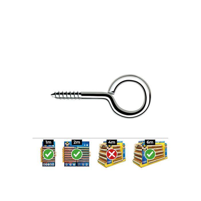 Boîte de 250 Crochets Fermés CELO REF HC 3x50mm ZINGUÉ