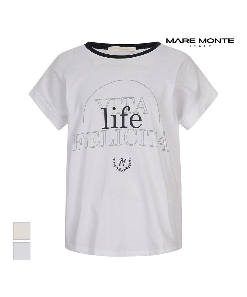 MAREMONTE Life Print T-Shirt_M245Mts42D0