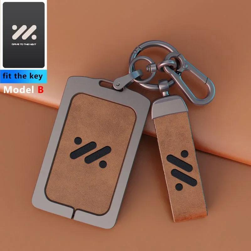 Zinc Alloy Leather NFC Key Case for IM LS6 MAX LS7 PRO L7 Dynamic Car Remote Protection Cover Bag Shell Keychain Accessories