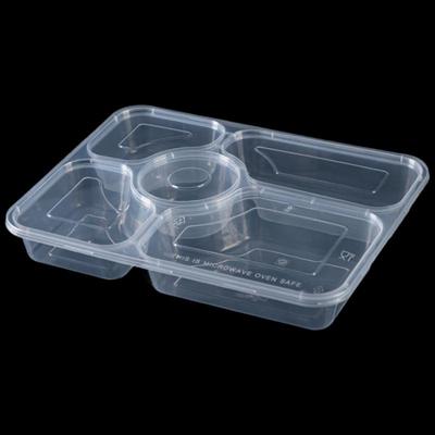 Disposable PP Plastic Multi-Compartment Takeaway Lunch Box