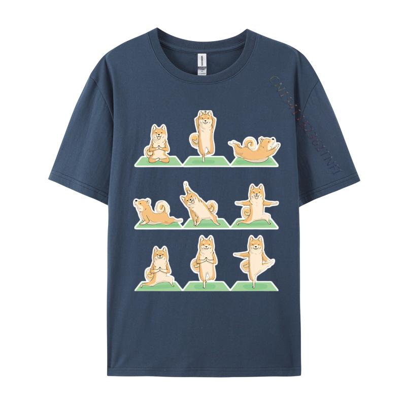 Akita Inu Chien Pose de Yoga Zen Mignon T-shirt Coton Hauts Jeunesse T-shirts Europe T-shirts Populaires Marque T-shirt