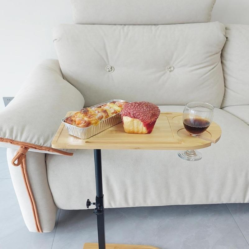 Organisateurs de plateau de baignoire multifonctionnels en bois avec design à rotation à 360° et surfaces imperméables Table d'appoint portable pour baignoire