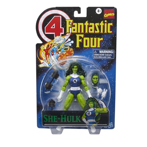 Hasbro MARVEL Comics She-Hulk Retro Blister Package Fantastic Four Comics Replica 6-inch Collectible Action Figure G0630 Authentic