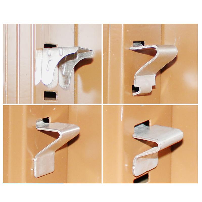 10 st Kraftiga Metallskåpshyllklämmor Hållbara Hyllstöd För Arkivskåp Hyllklämmor Justerbara Stöd Klämma