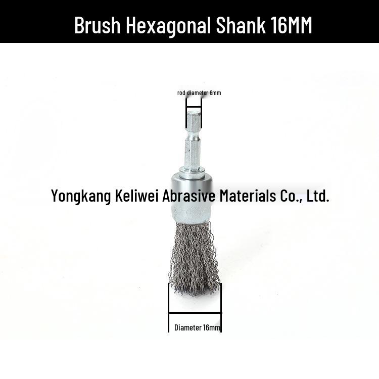 

High Carbon Steel T-shaped Bowl Brush with Stemmed Flat 6MM Wire Grinding Head