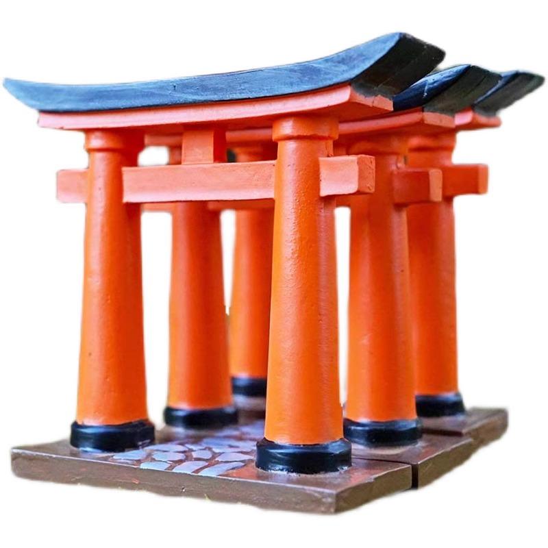 Multi-sizes Torii Gate Japanese Aquarium Decor Miniature Ornament Garden Shrine Shinto Landscape Micro Decoration Simulation