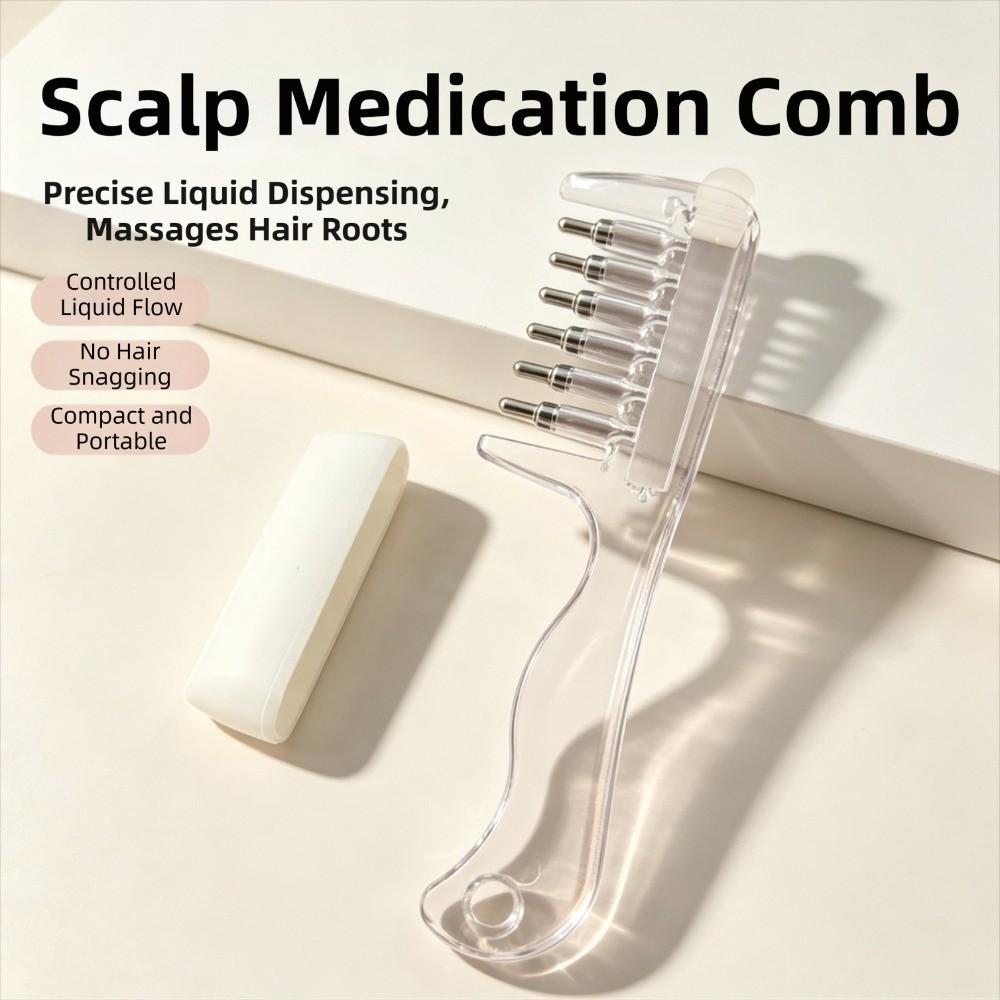 Anti-Frizz Mini Portable Head Applicator Hair Care Massage Guide Liquid Comb Gift