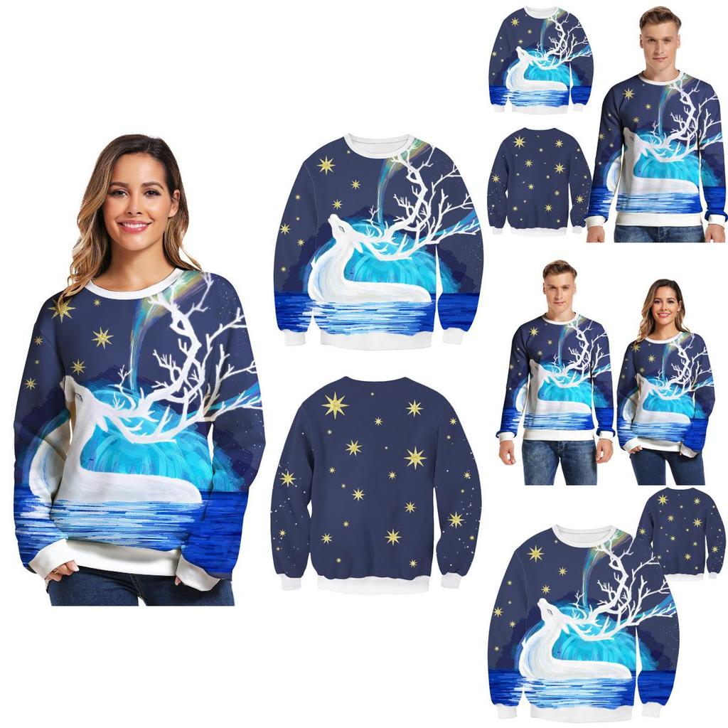 Ugly Christmas Sweater Funny Crew Neck Pullover Sweatshirt Unisex Gift Christmas