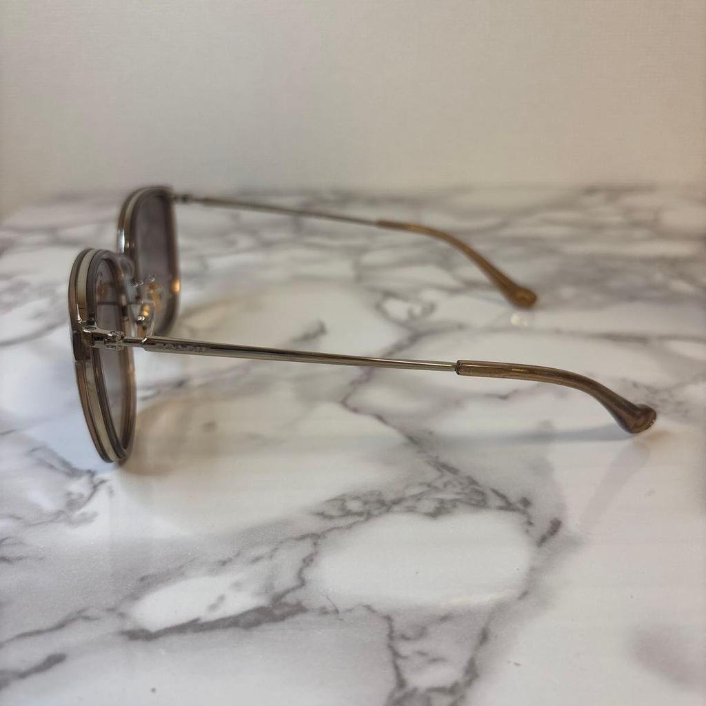 Used COACH Coach sunglasses HC7135 brown x gold brown gold