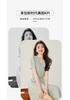 French Style V-Neck Bubble Sleeve Waist-Cinching Long Dress for Women
