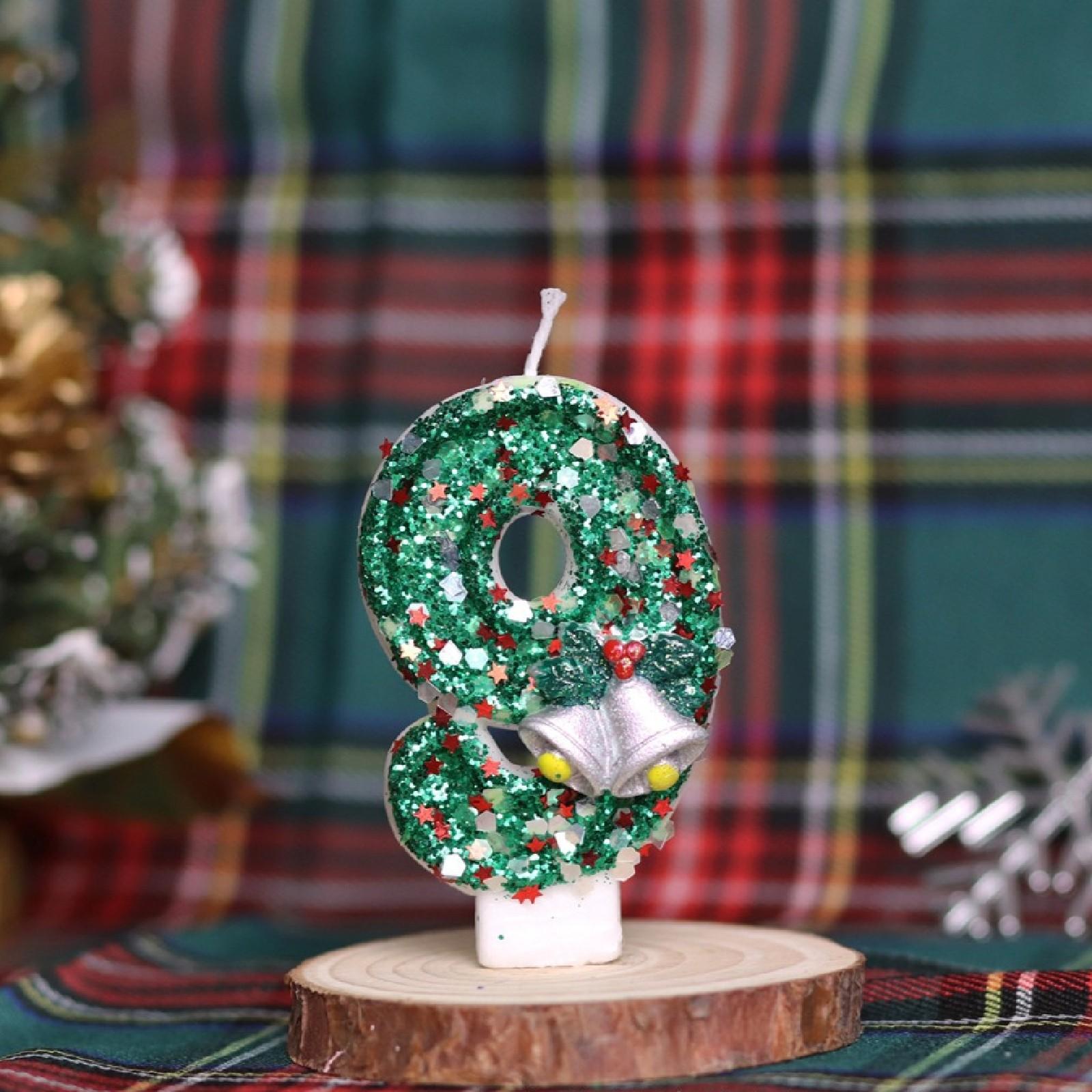 

Рождественский номер День рождения Свеча Вечеринка Торт Украшение Подарок на день рождения One Size