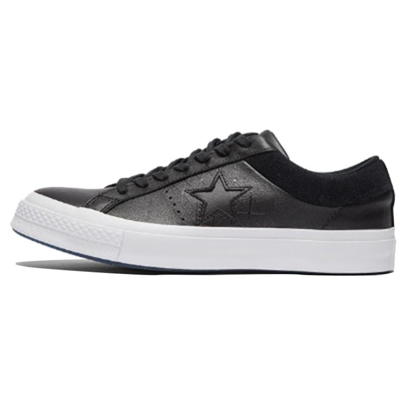 Converse One Star "Black" Comfortable and Versatile Casual Non-slip Low-top Unisex Style In Black and Grey
