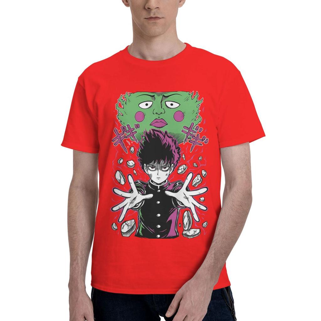 Mob Psycho 100 Anime Manga 100 Baumwolle Lässig Atmungsaktiv Bequem Shirt Designer Kleidung Herren Lustiges Geschenk