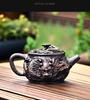 Divine Dragon Purple Pottery Vintage Teapot Carve Kung Fu Teapot Single Teapot Pu'er Tea Making Device Tea Sets Chinese Tea Pot