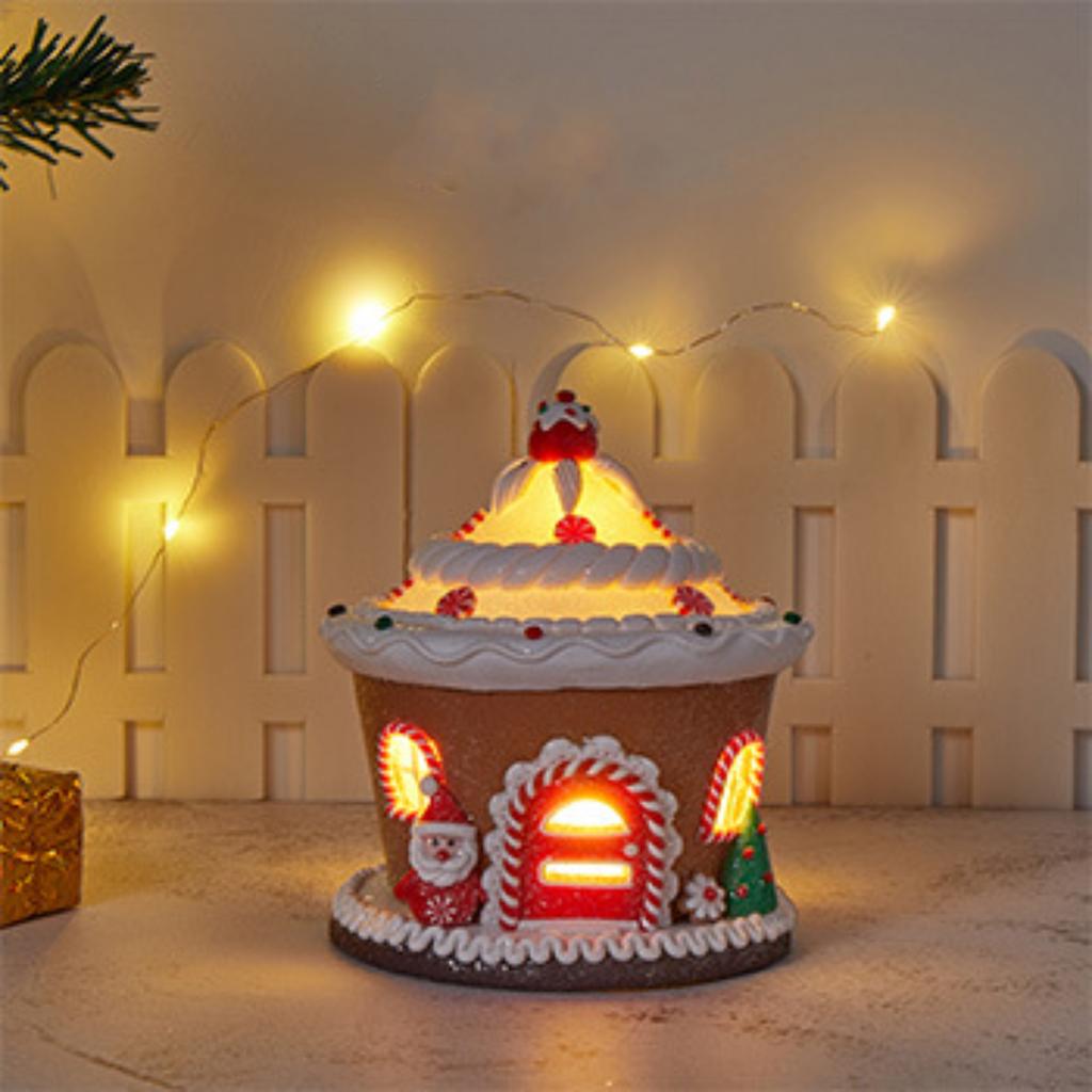 Christmas Decorations: Home Luminous Soft ClayCastle House, BreadClay, Christmas Shopping Mall Window Display Ornaments