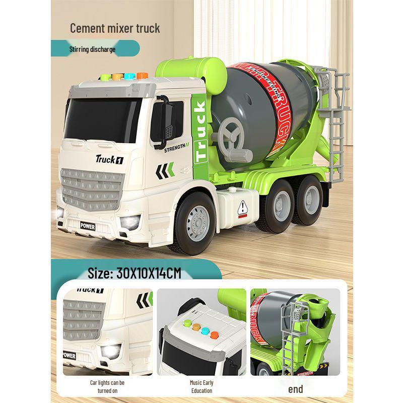 

Большая инерционная игрушка-бетономешалка из сплава для мальчиков