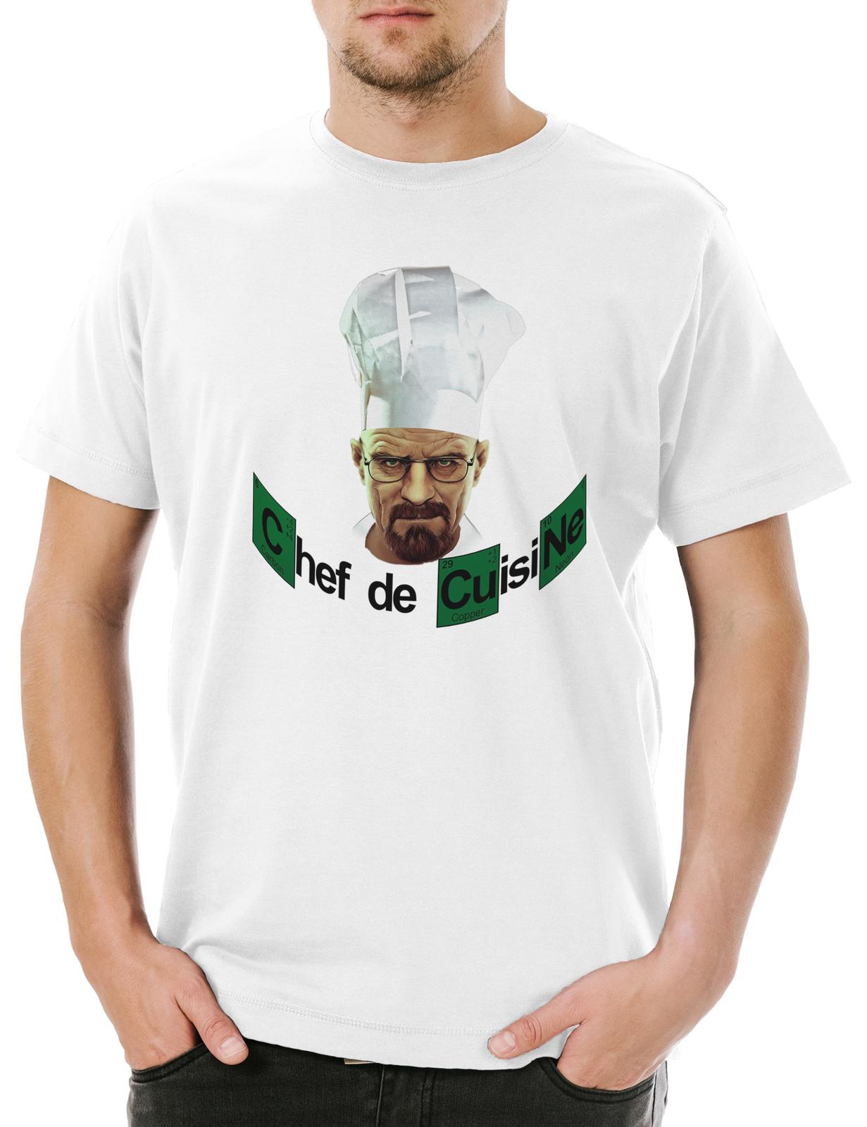 White Chef De Cusine Herren T-Shirt Walter Breaking White Ehrmantraut Bad XXL