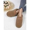 Thick Soles Wear Winter Headscarf Half Slippers, New Ethnic Style Lace Wool Semi-support Snow Cotton Slippers