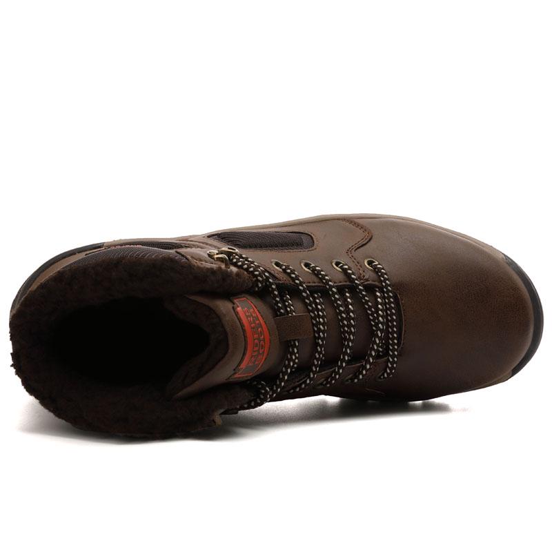 Genuine Leather Winter Men Boots Waterproof Warm Fur Snow Boots Men Winter Work Casual Shoes  Ankle Boots Erf4