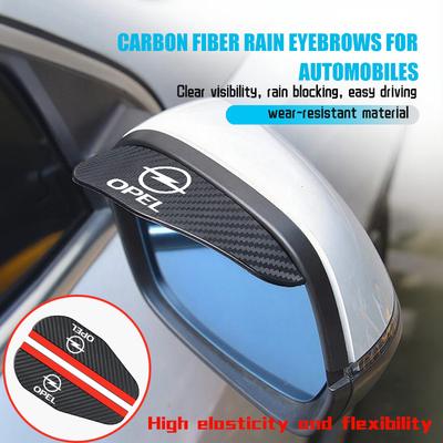 2pcs Car Sun Visor Rearview Mirror Rain Eyebrow Shield Sticker For Insignia Astra G J F K Vectra C H Corsa C B D Omega