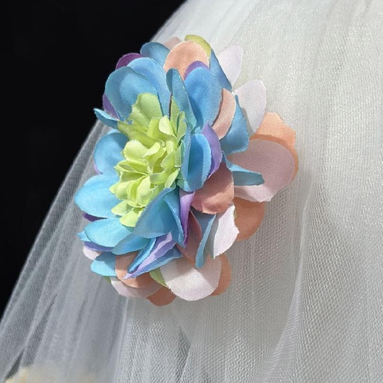 Flower Studded Bridal Veil for Bride To Be Gift, Bridal Shower, Wedding Veil