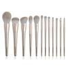 Das glänzende goldene 12-teilige Make-up-Pinselset mit weichen synthetischen Haaren Beauty-Make-up-Pinselset
